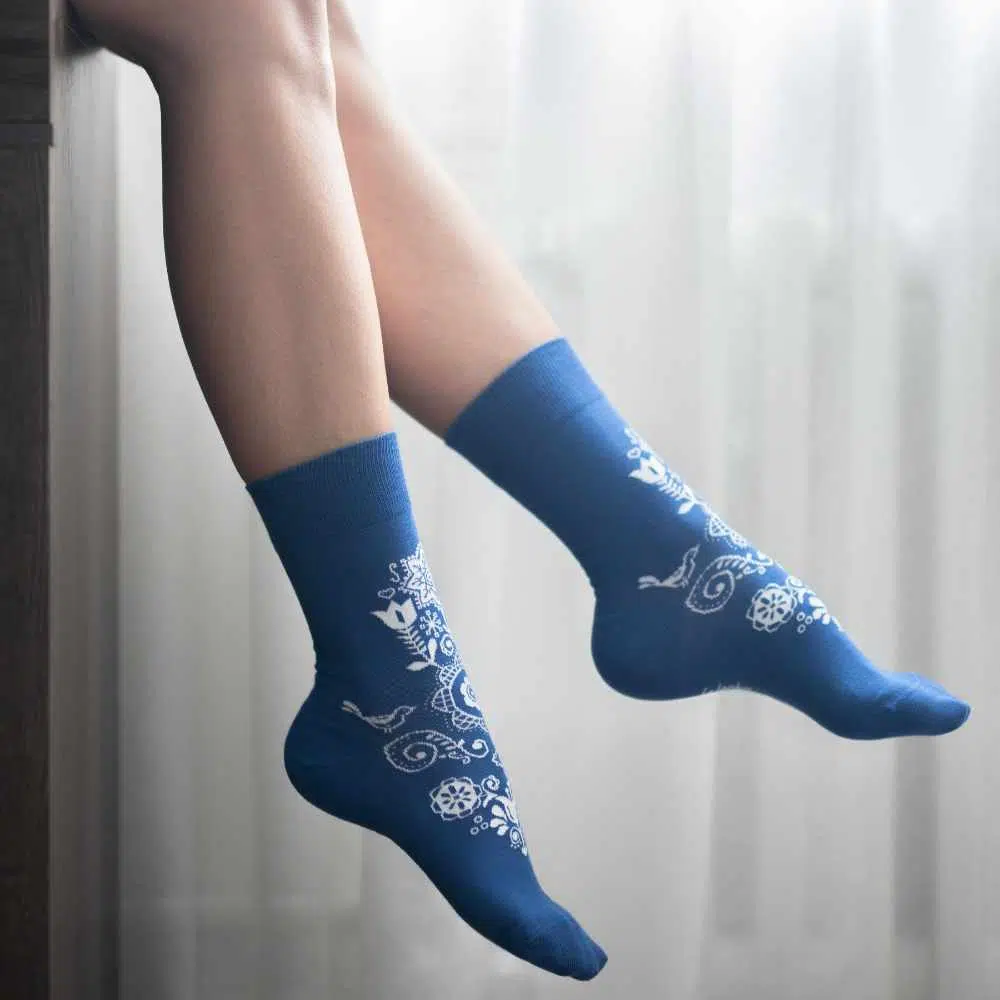 Be Lenka Calcetines Respetuosos Folk Azul - Imagen 2