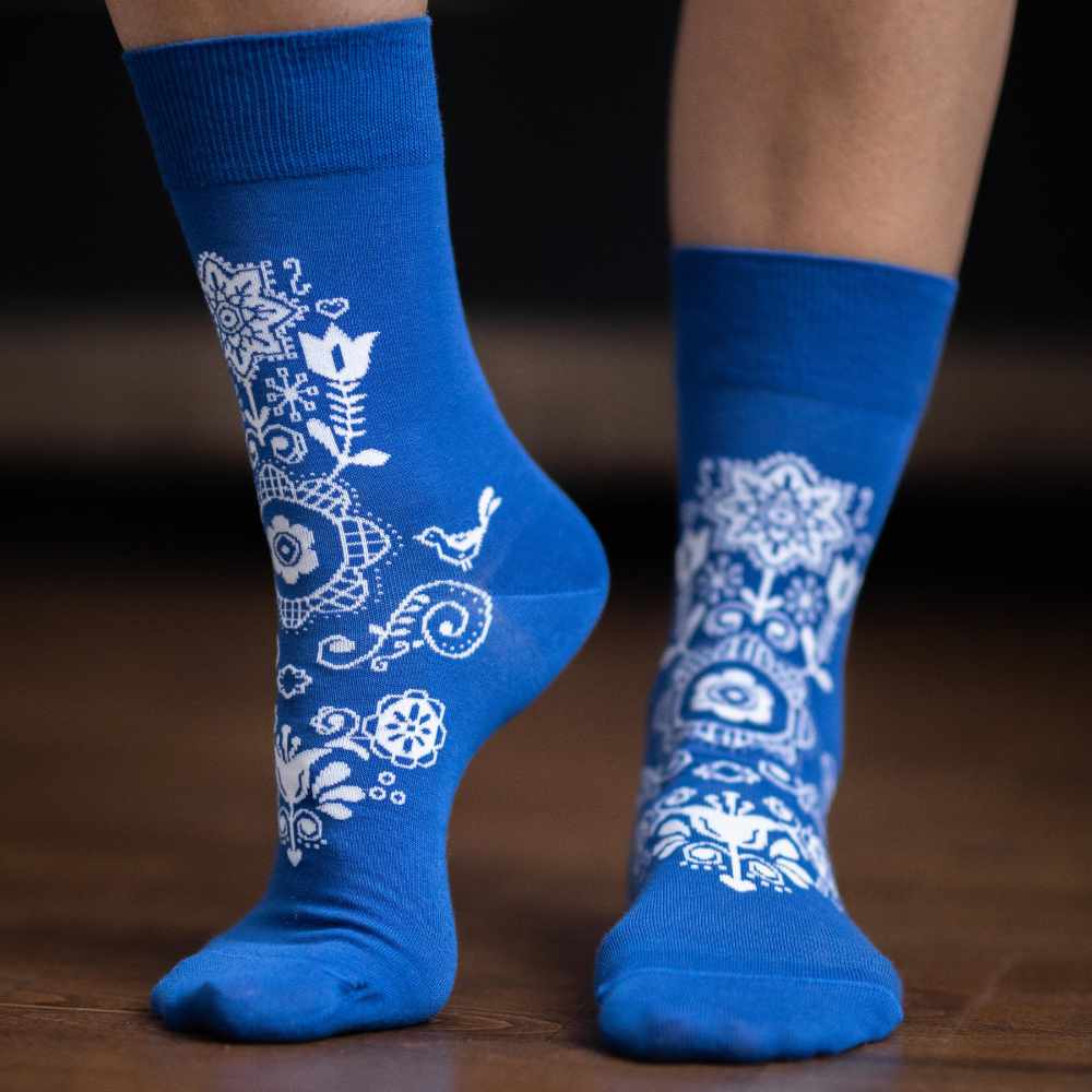 Be Lenka Calcetines Respetuosos Folk Azul - Love Barefoot