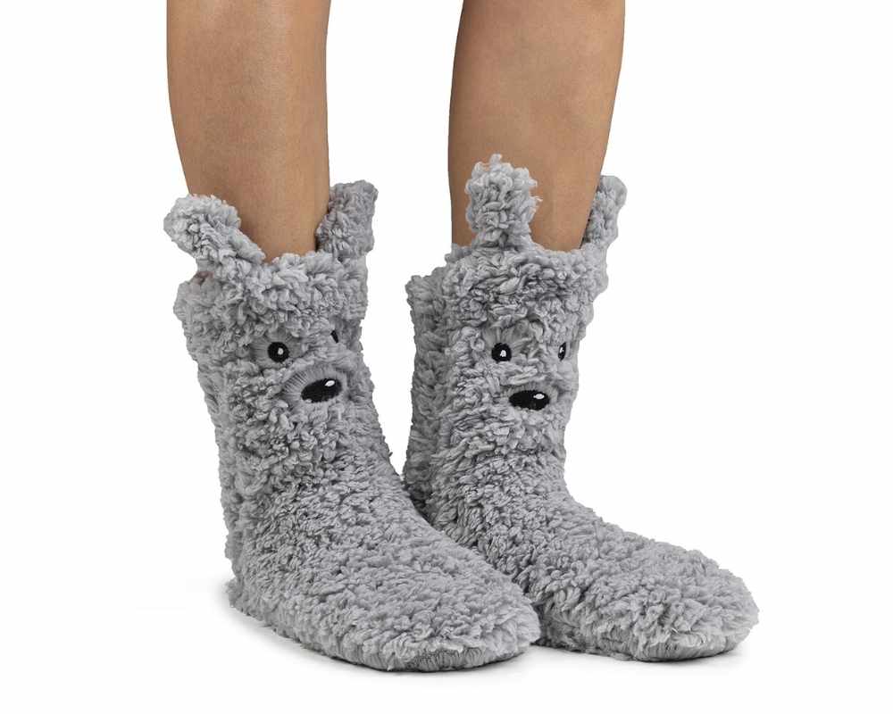 Cozy Sole Zapatillas de Casa Respetuosas Animal Peludo Gris - Love Barefoot  · Calzado respetuoso y minimalista