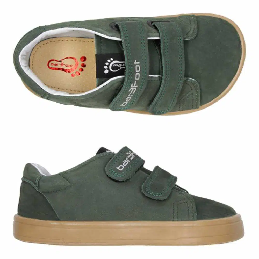 3F Bar3foot Zapatos Respetuosos Hidrófobos Cross Nubuck Verde