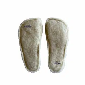 Plantillas respetuosas Flexinens de borreguito natural para calzado barefoot con fieltro por debajo